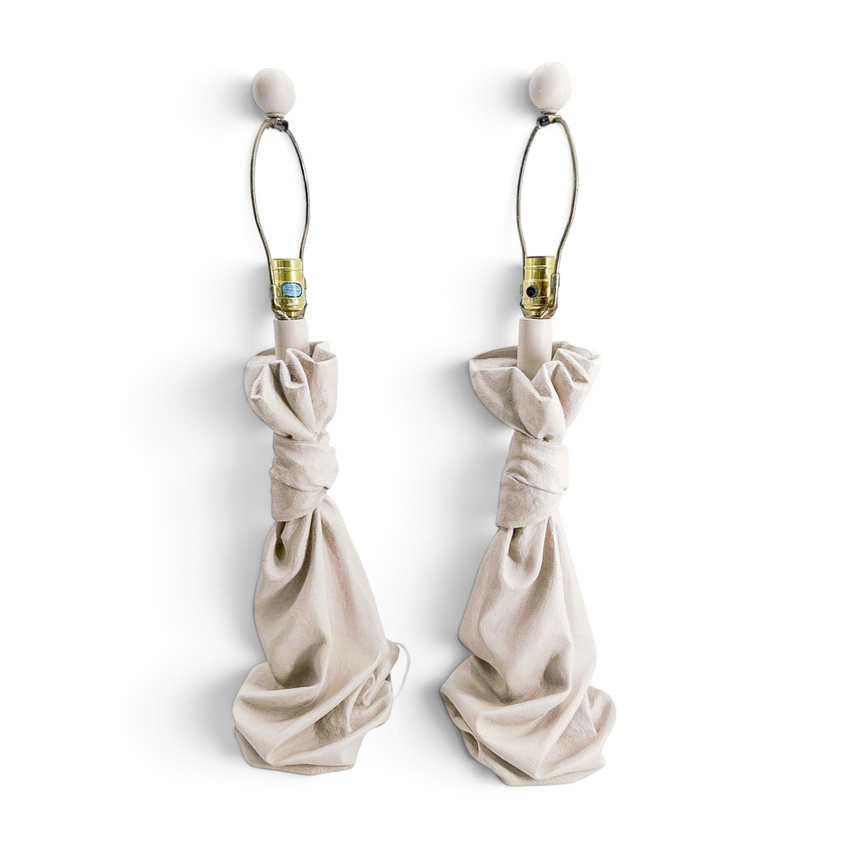 Vintage Draped Plaster Lamps
