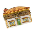 Limoges Hand-Painted Cottage Trinket Box | Peint Main France