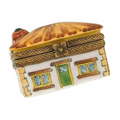 Limoges Hand-Painted Cottage Trinket Box | Peint Main France