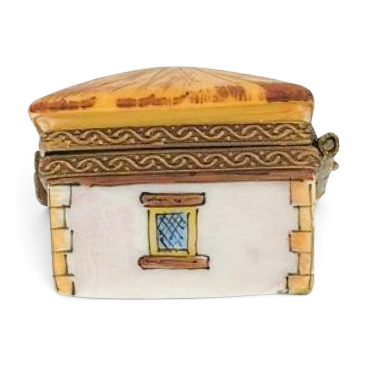 Limoges Hand-Painted Cottage Trinket Box | Peint Main France
