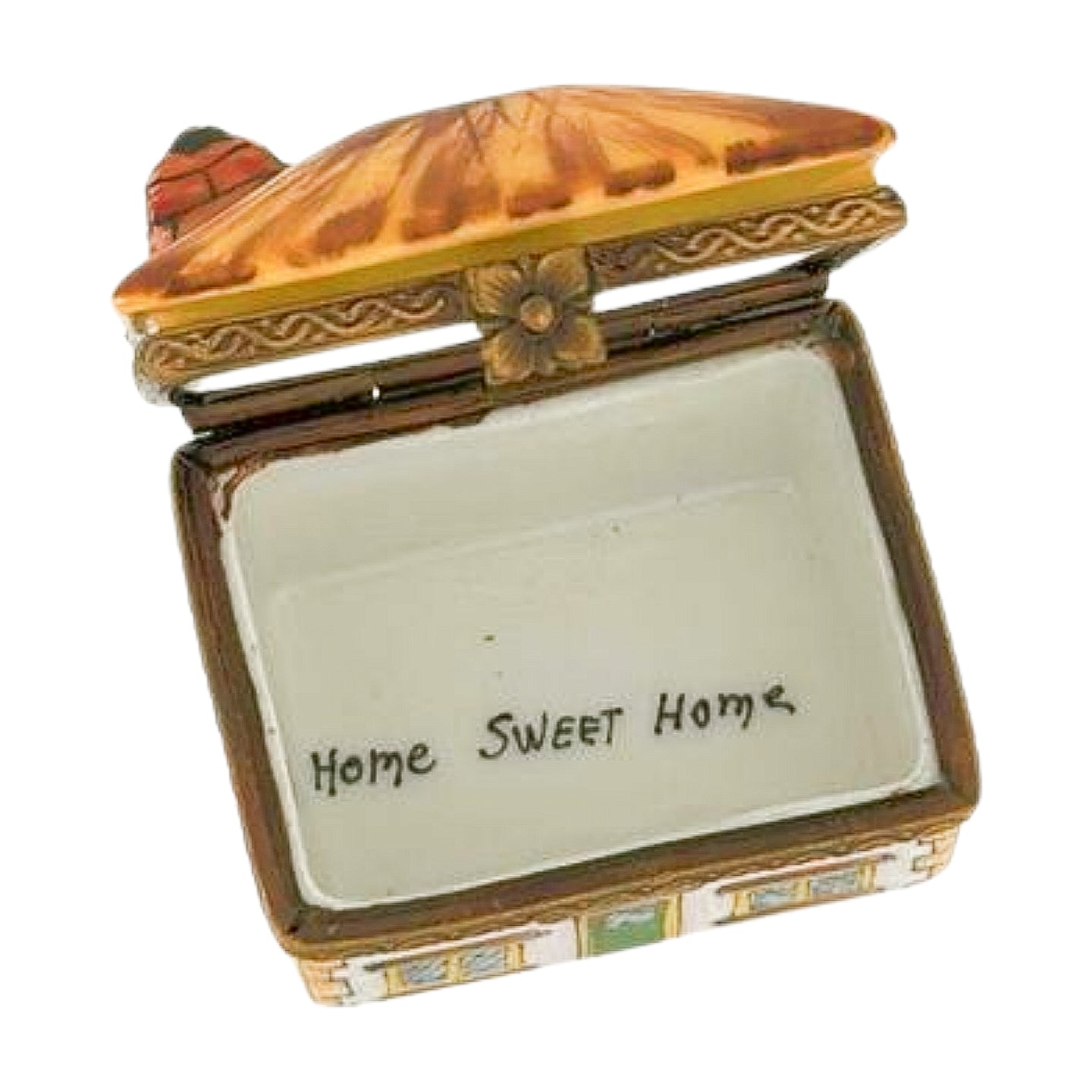 Limoges Hand-Painted Cottage Trinket Box | Peint Main France