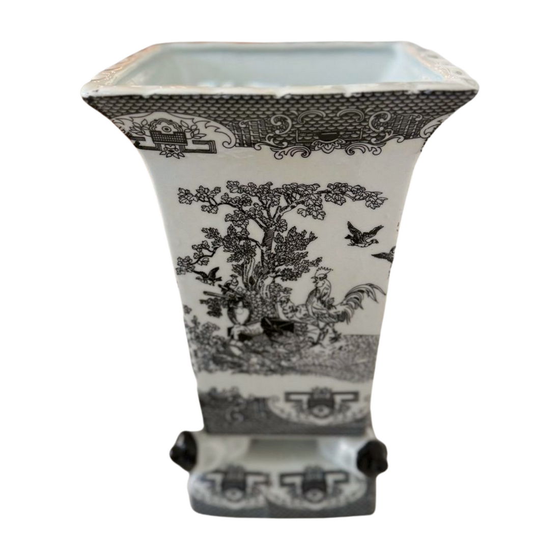 De Chang Tao Ci Black & White Orchid Vase
