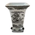 De Chang Tao Ci Black & White Orchid Vase