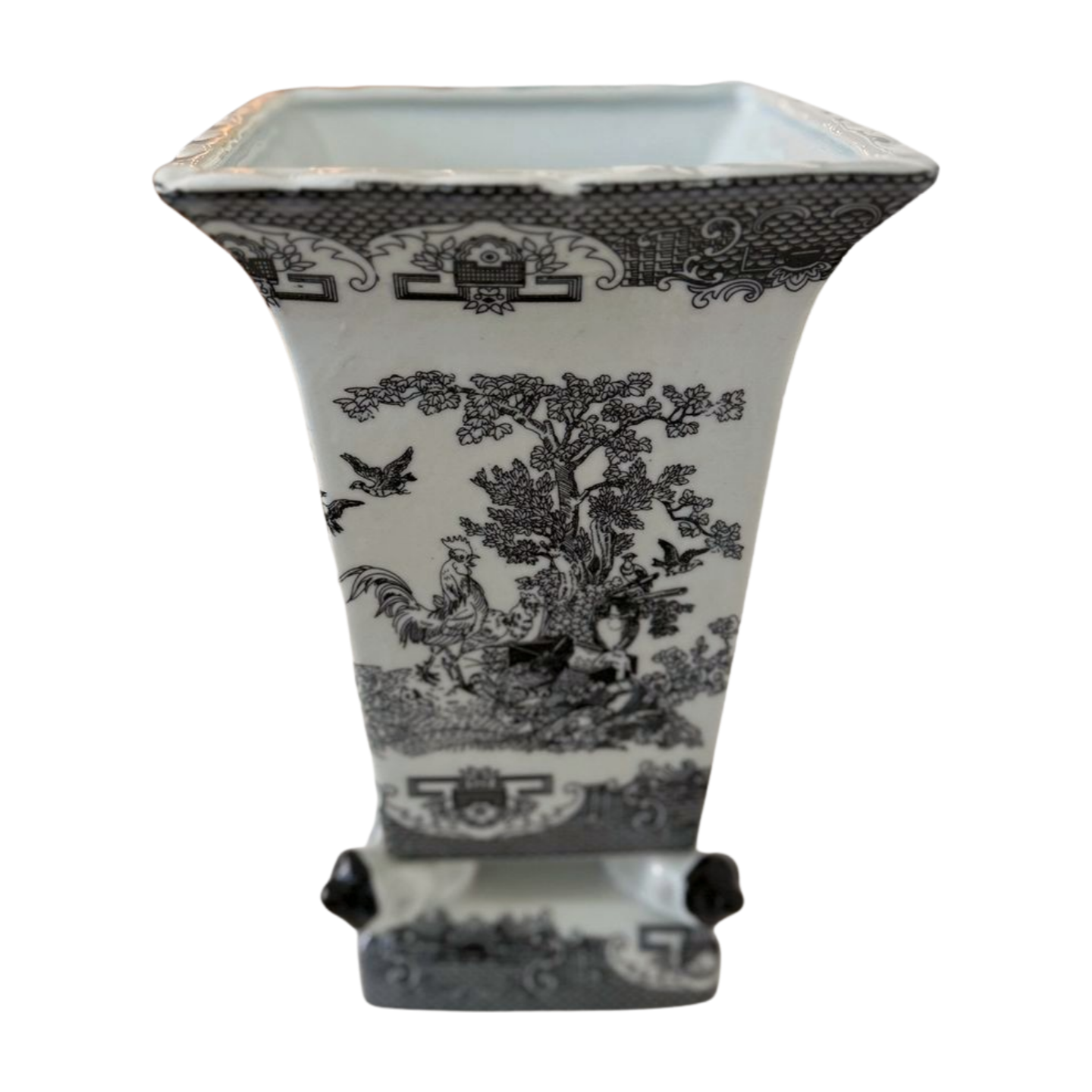 De Chang Tao Ci Black & White Orchid Vase