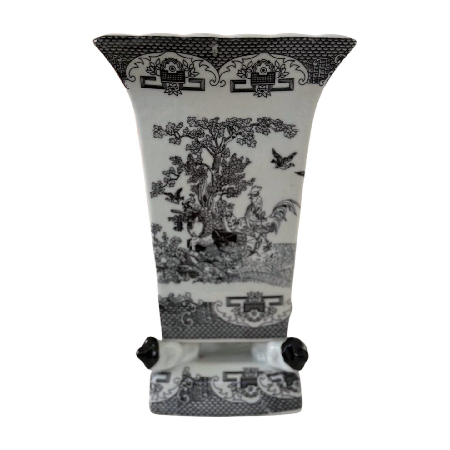 De Chang Tao Ci Black & White Orchid Vase