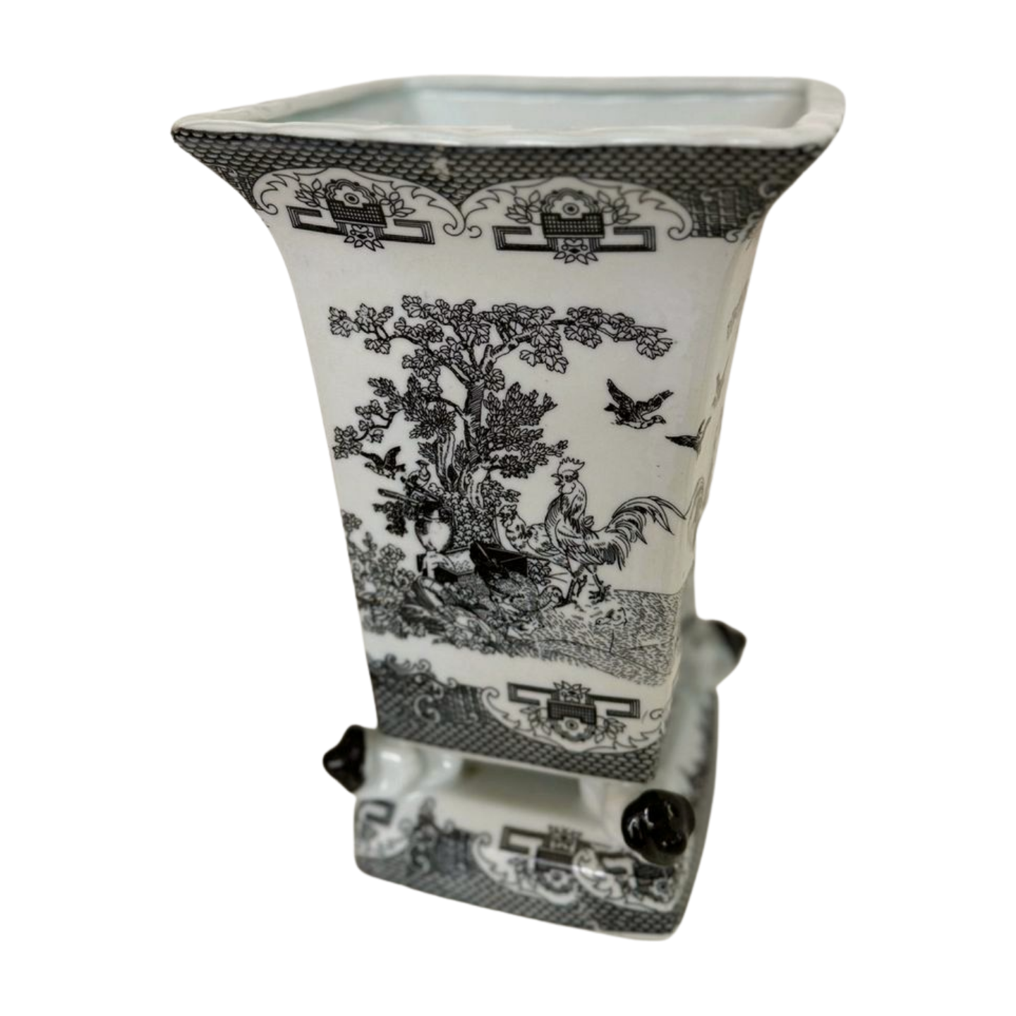 De Chang Tao Ci Black & White Orchid Vase