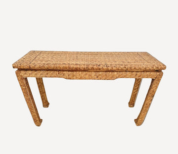 Vintage Rattan Console