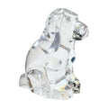 Orrefors Crystal Dog Figurine | Clear Swedish Art Glass