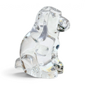 Orrefors Crystal Dog Figurine | Clear Swedish Art Glass
