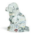 Orrefors Crystal Dog Figurine | Clear Swedish Art Glass