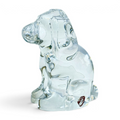 Orrefors Crystal Dog Figurine | Clear Swedish Art Glass