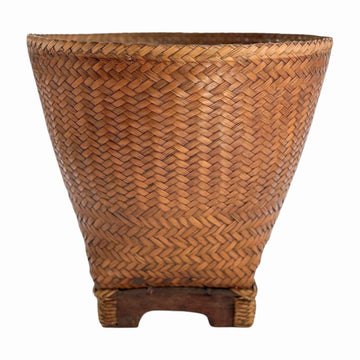 Vintage Woven Footed Basket