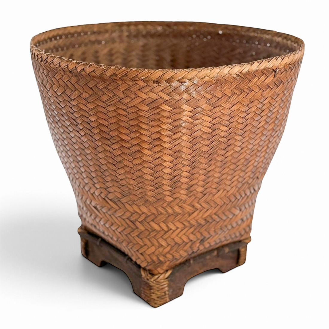 Vintage Woven Footed Basket
