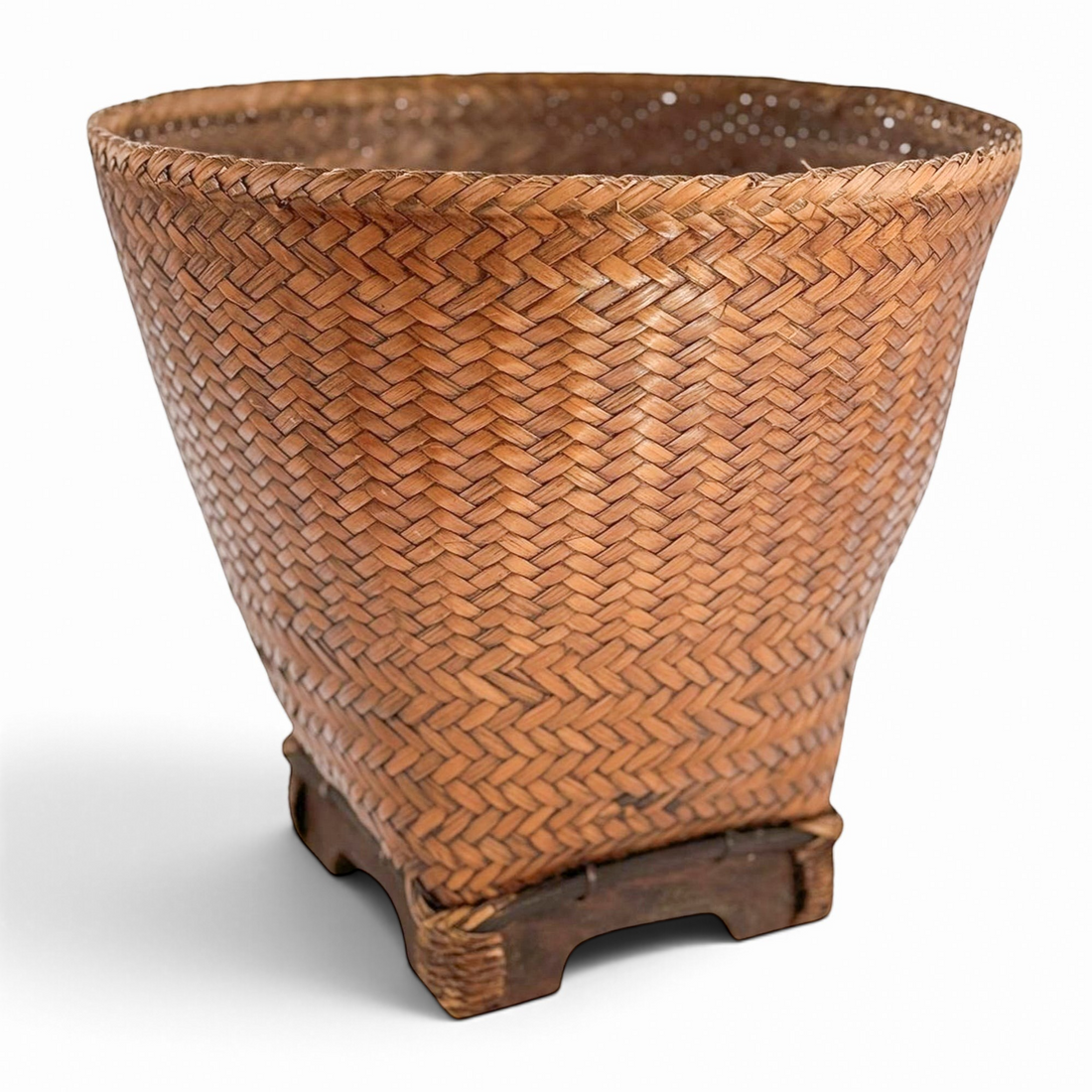 Vintage Woven Footed Basket