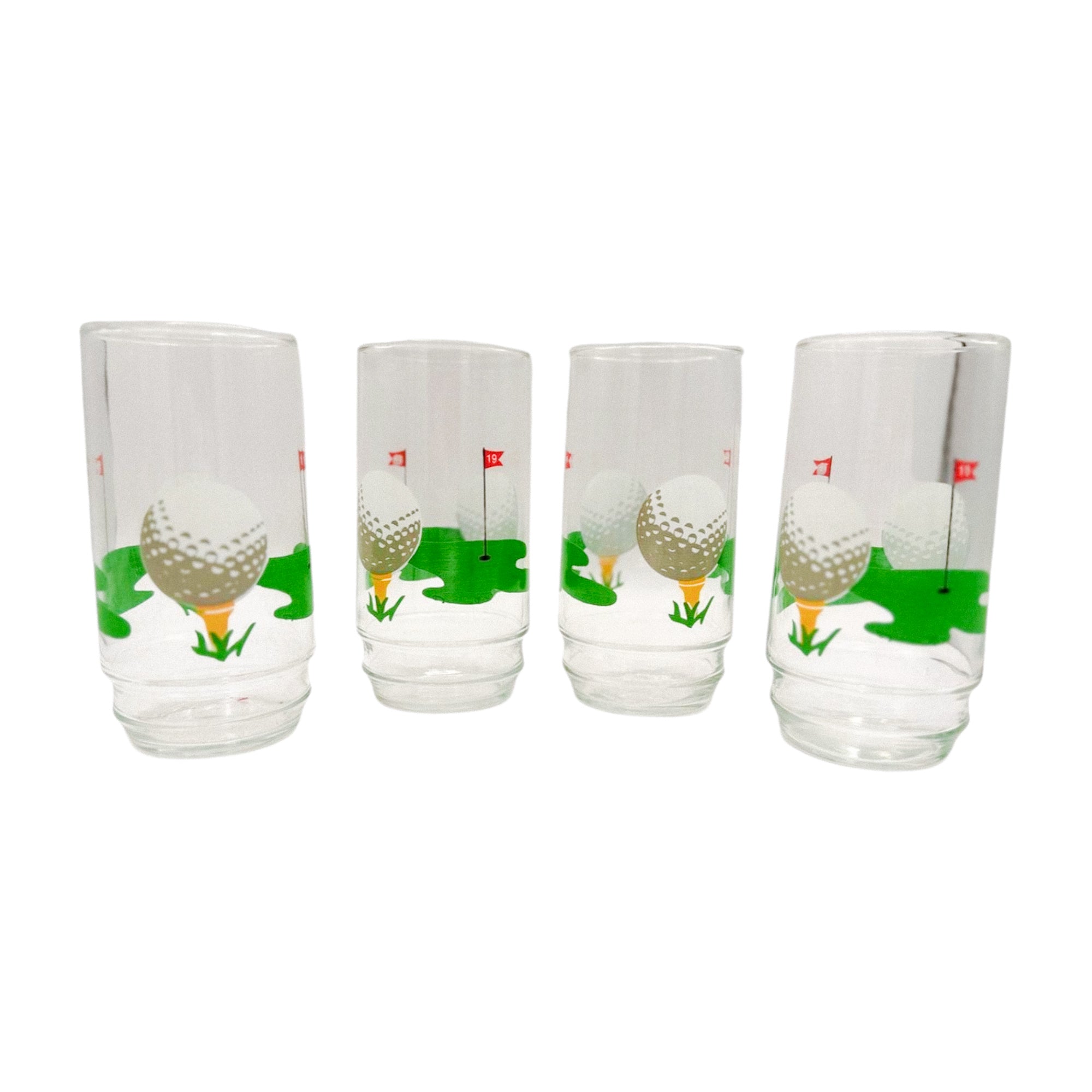 Vintage 19th Hole Glasses (Set of 4- 3 Available)