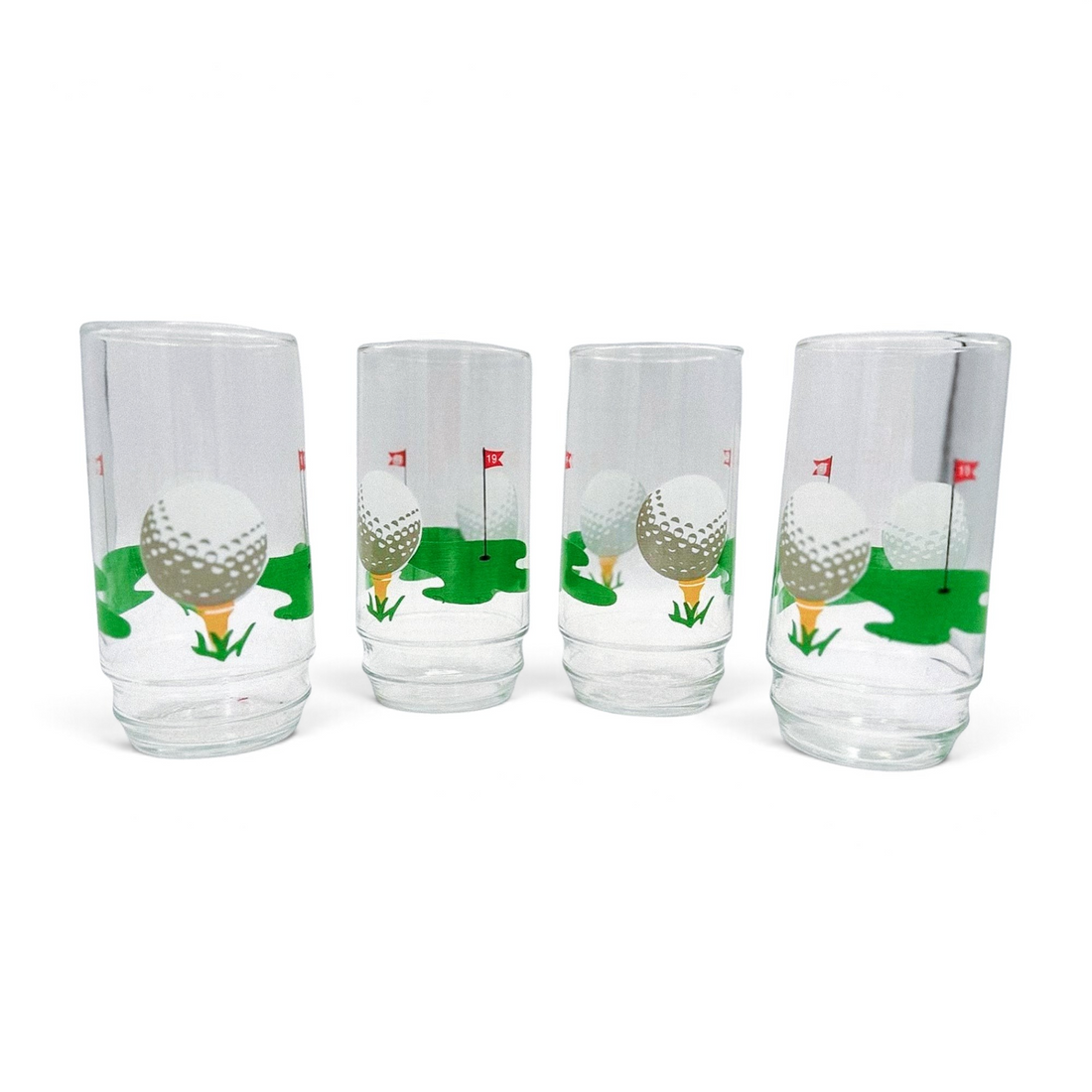 Vintage 19th Hole Glasses (Set of 4)