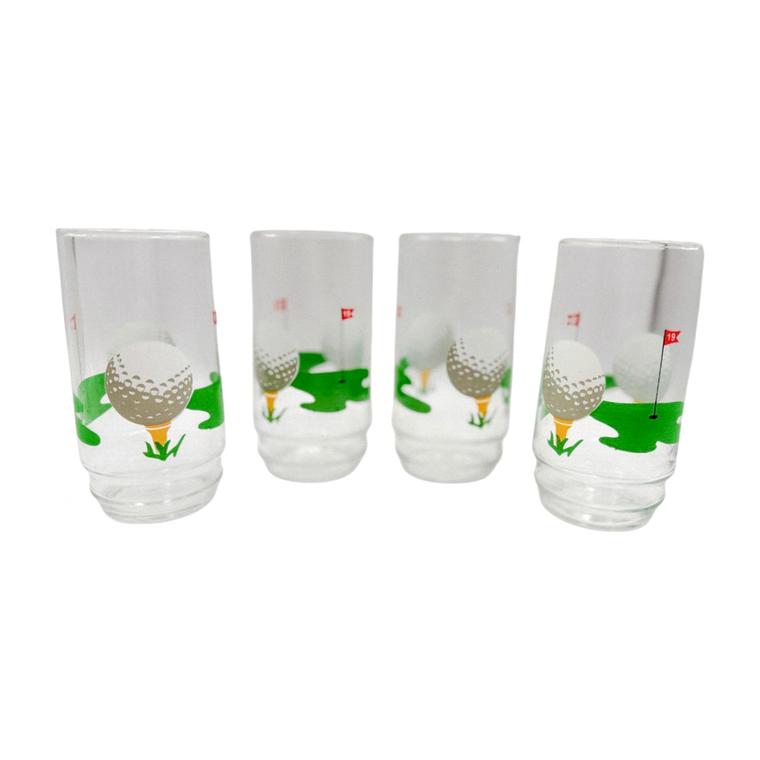 Vintage 19th Hole Glasses (Set of 4- 3 Available)