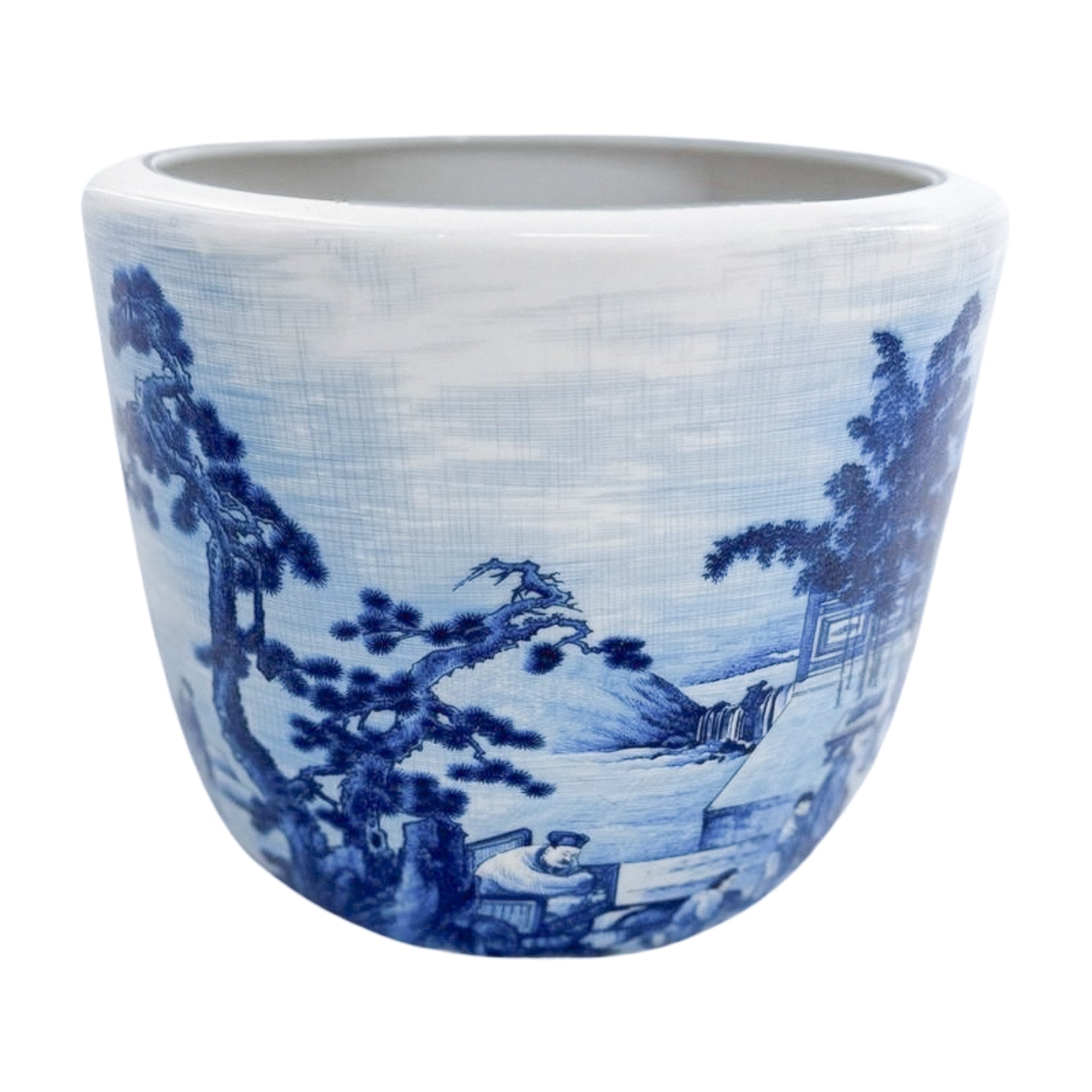 Vintage Scholar Scene Cachepot