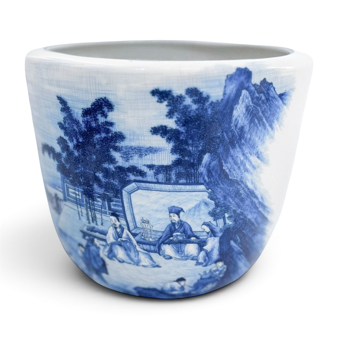 Vintage Scholar Scene Cachepot