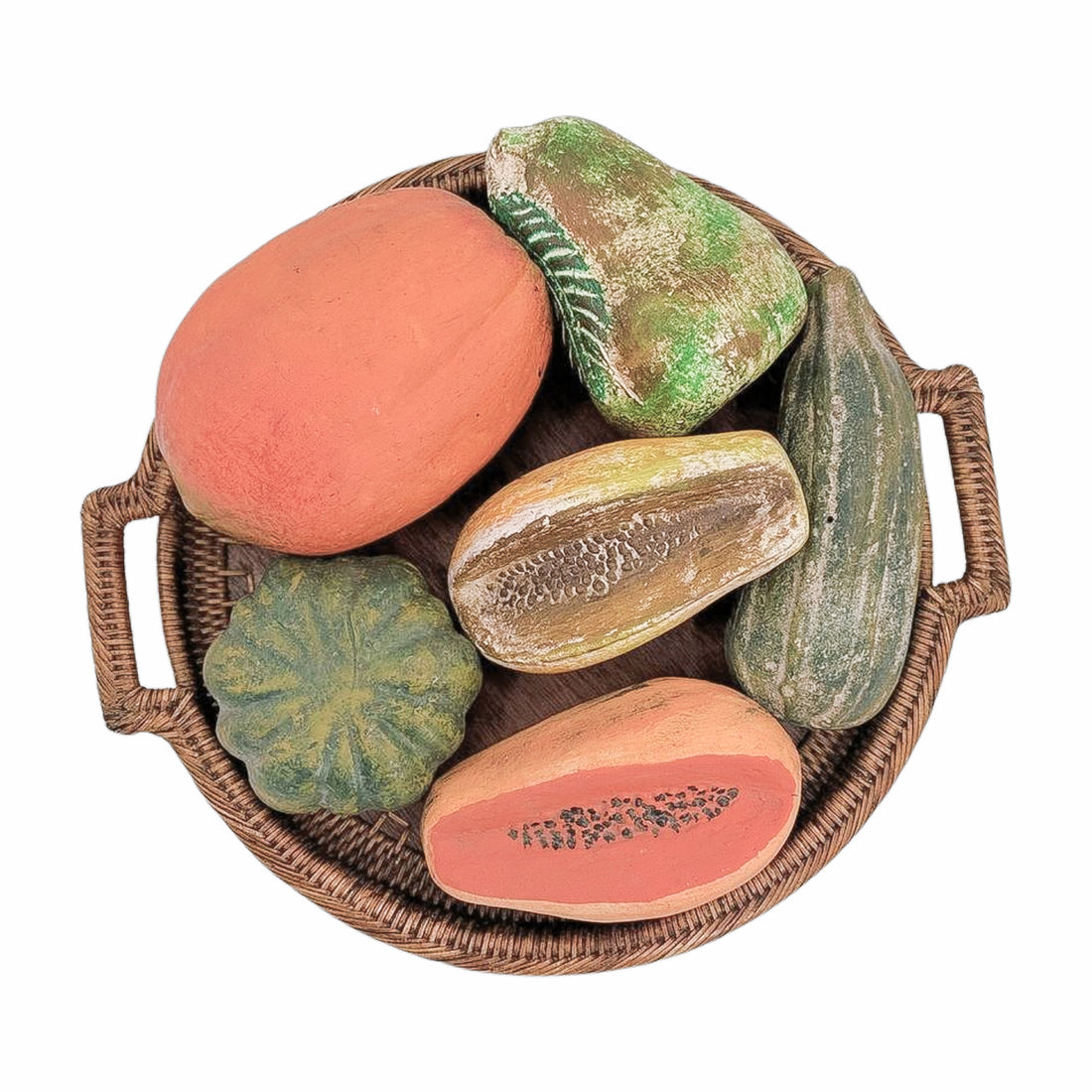 Vintage Mexican Stone Fruit and Tray