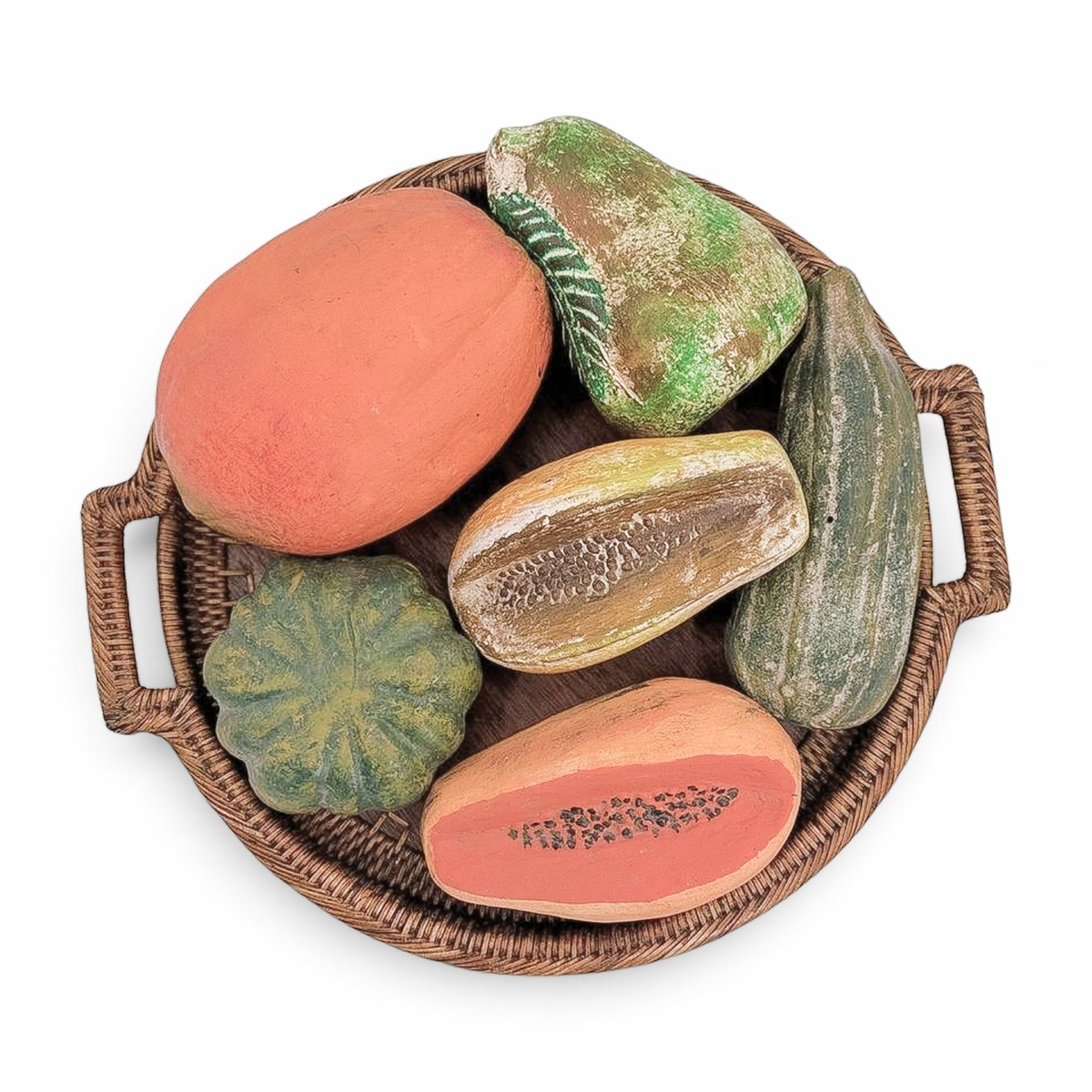 Vintage Mexican Stone Fruit and Tray
