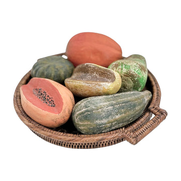 Vintage Mexican Stone Fruit and Tray