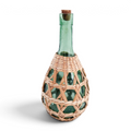 Vintage Woven Glass Bottles (Set of 3)