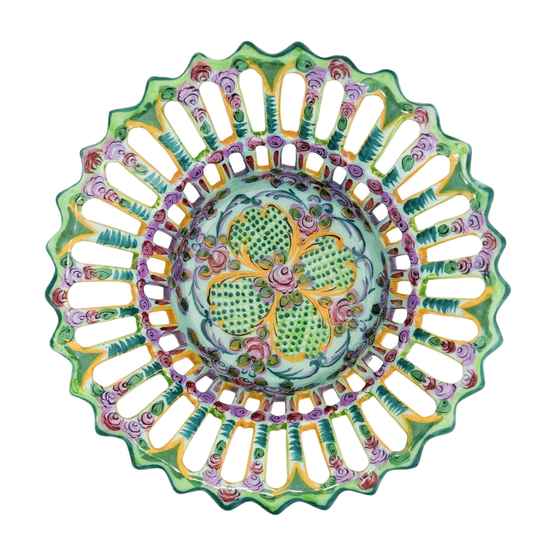 Vintage Portuguese Reticulated Bowl