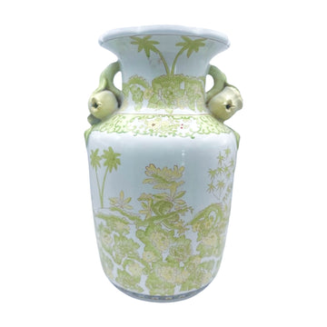 Vintage Celadon Pomegranate Vase