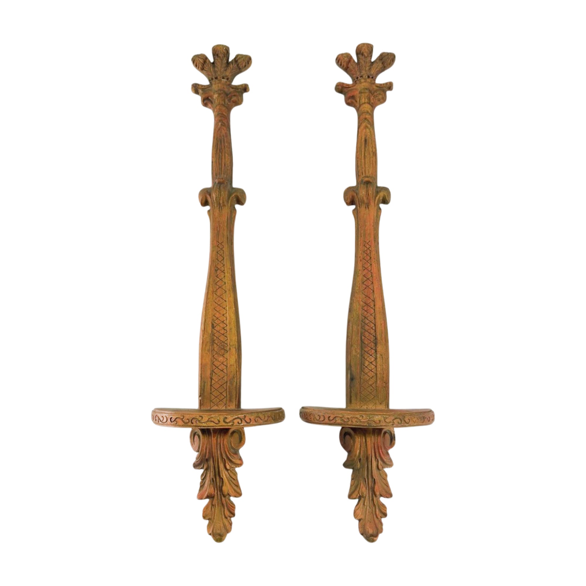 Vintage Carved Wall Brackets
