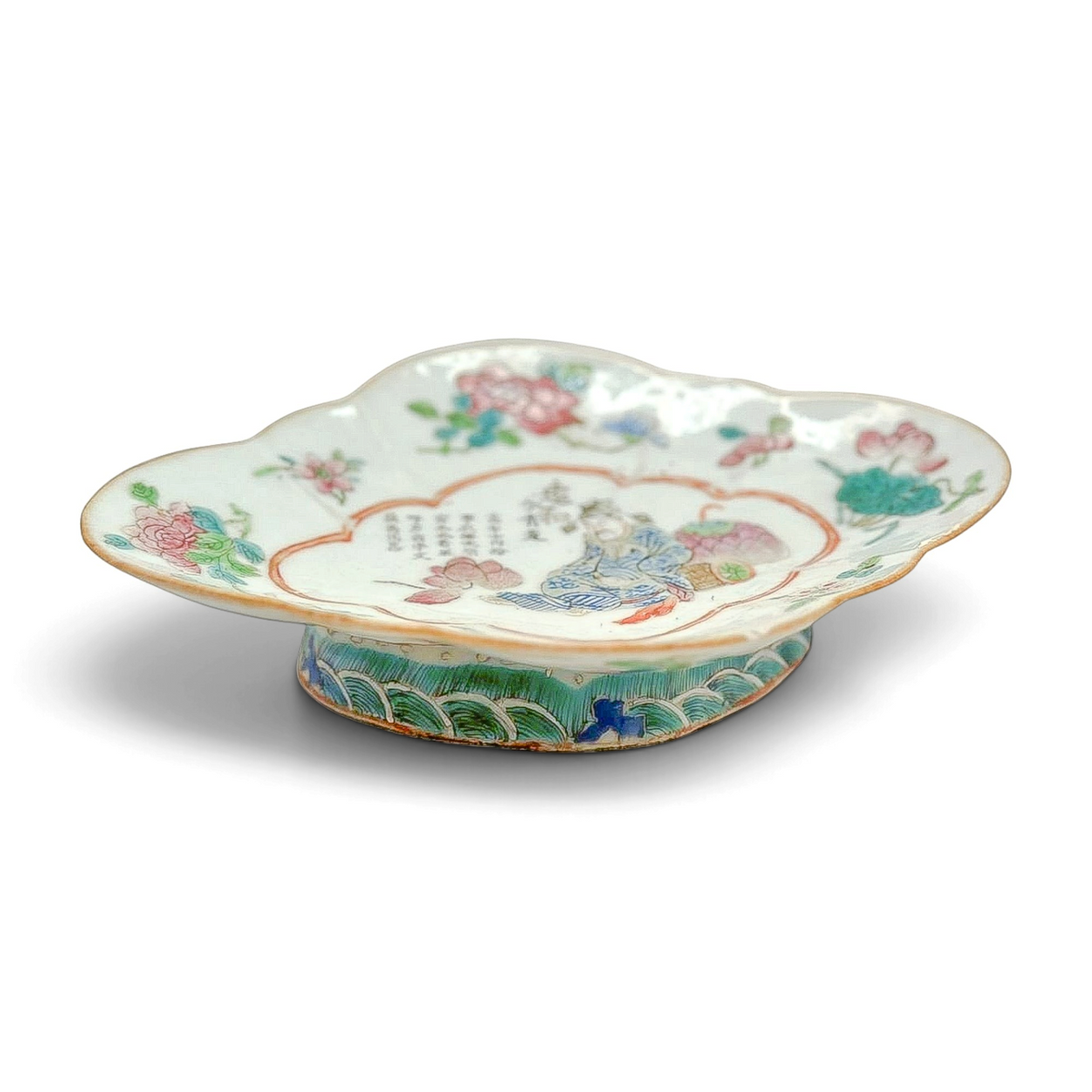 Vintage White Footed Dish