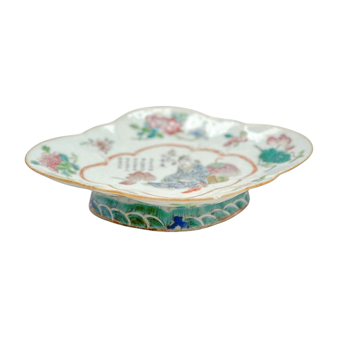 Vintage White Footed Dish