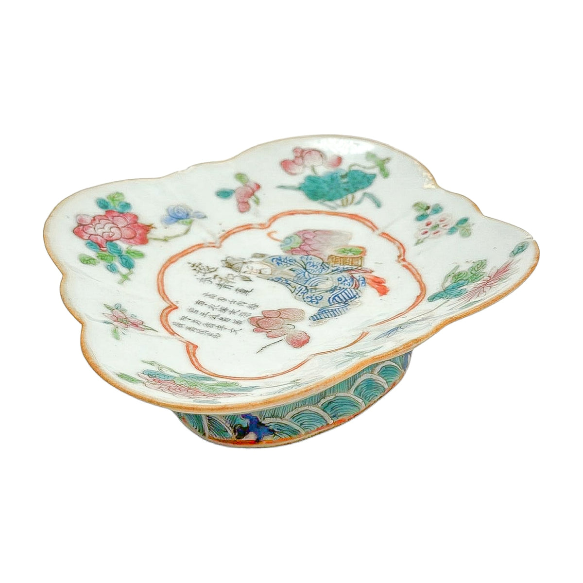 Vintage White Footed Dish