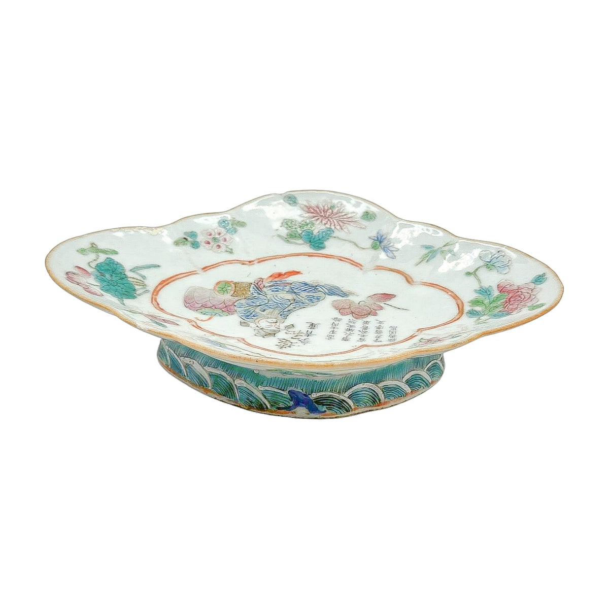 Vintage White Footed Dish