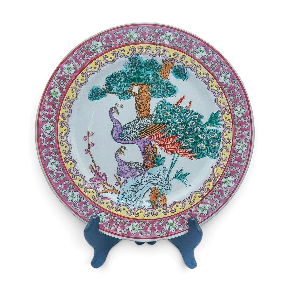 Vintage Asian Peacock Plate