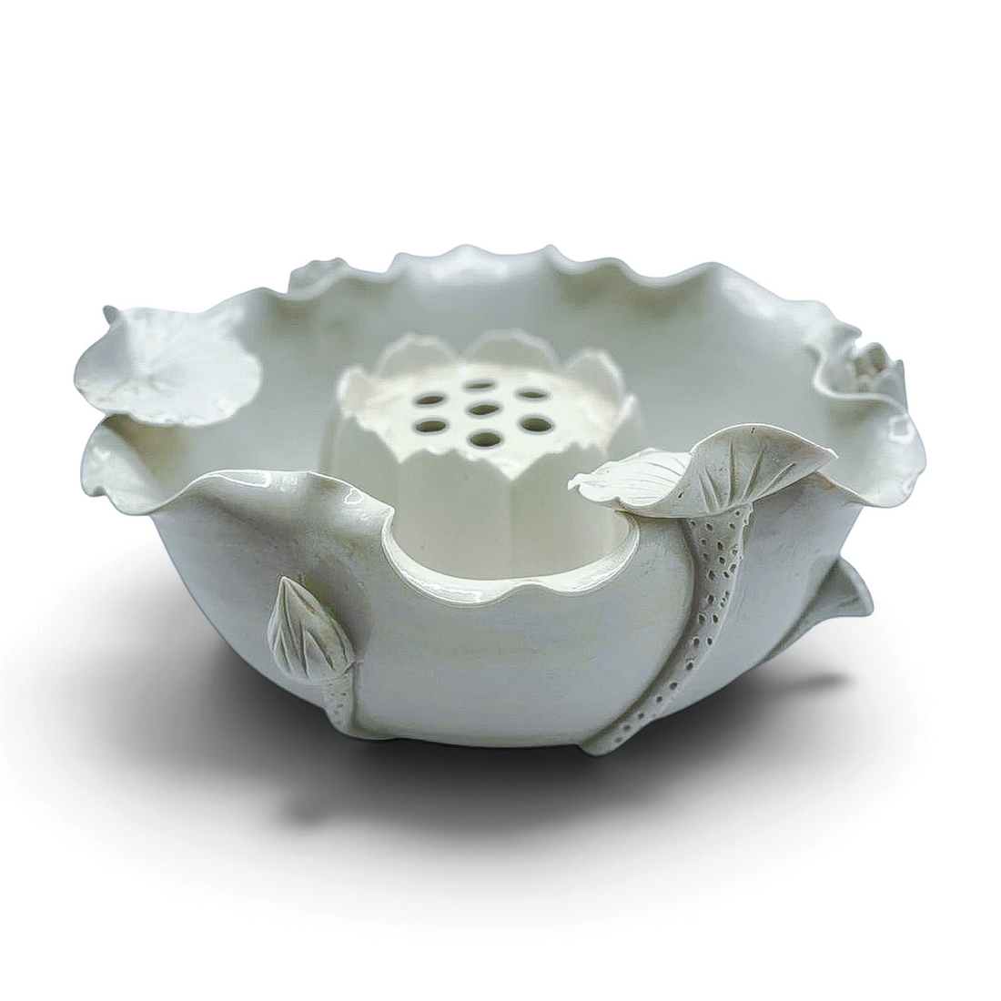 Antique Blanc de Chine Lotus Bowl