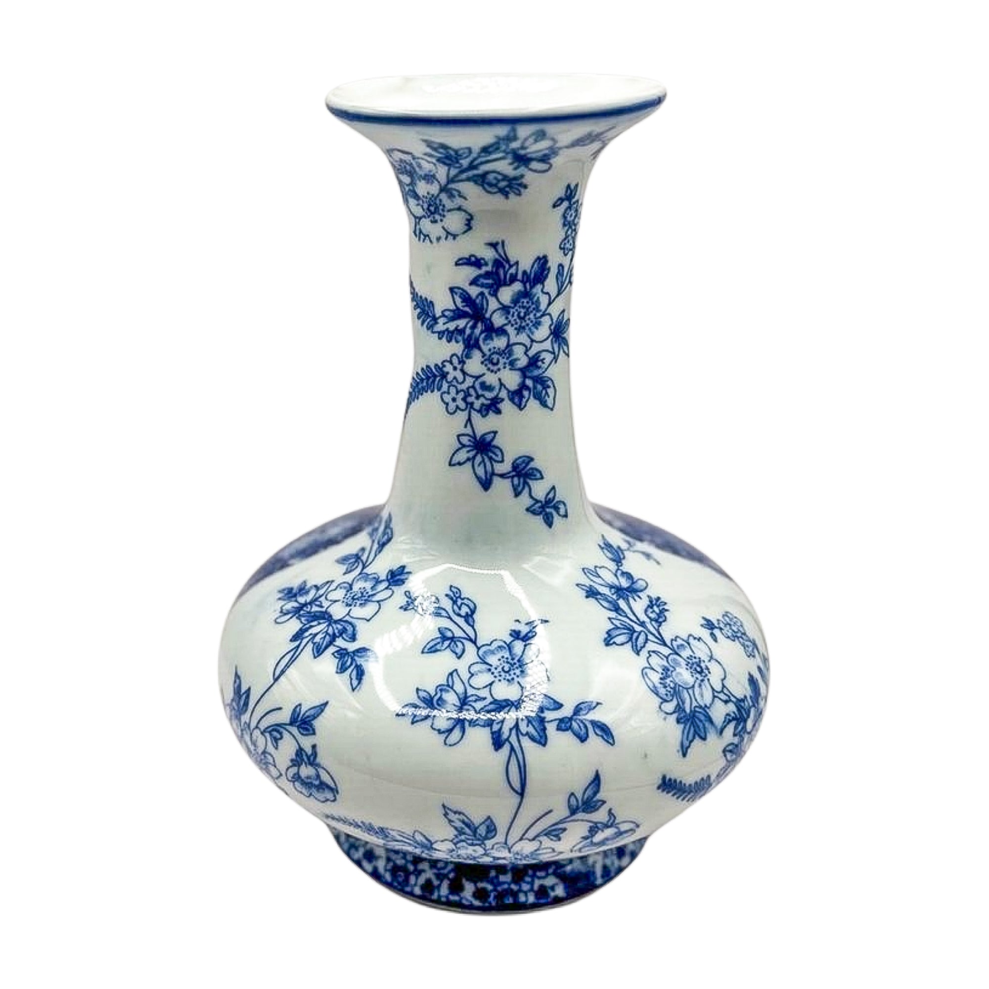 Vintage Blue & White Divided Vase