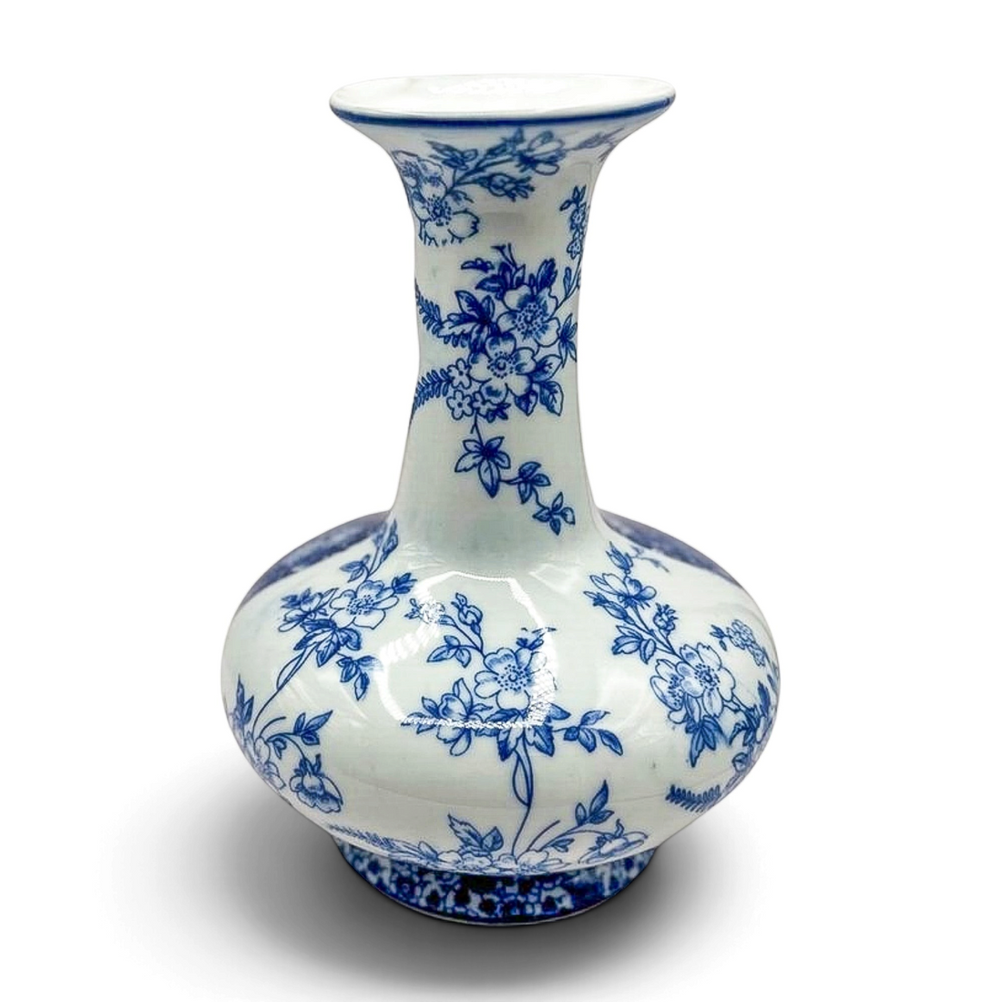 Vintage Blue & White Divided Vase