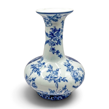 Vintage Blue & White Divided Vase