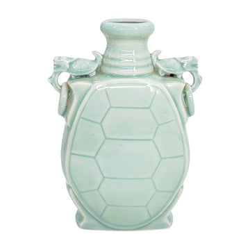 Vintage Celadon Shell Vase