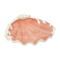 Fitz and Floyd Shell Dish | Coral Glaze with Cream Edge