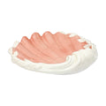 Fitz and Floyd Shell Dish | Coral Glaze with Cream Edge