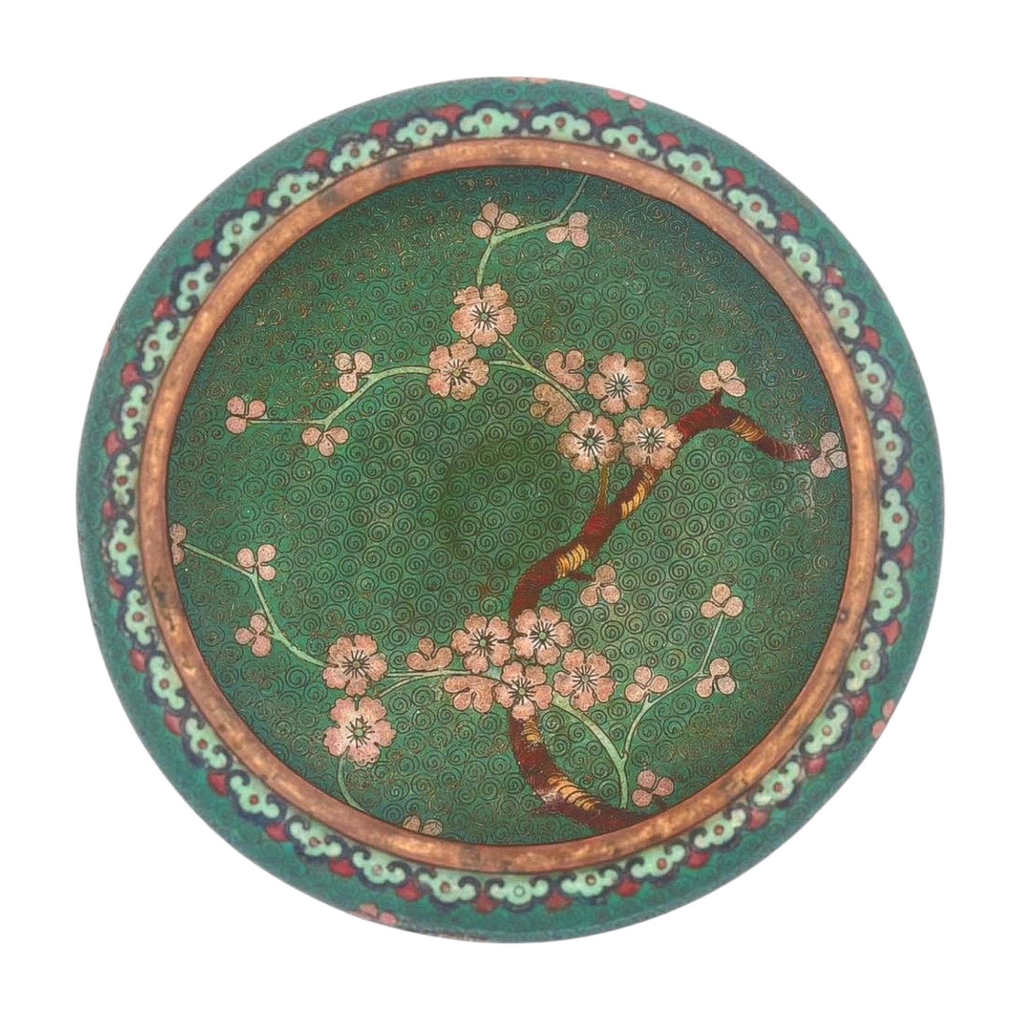 Vintage Cloisonné Blossom Bowl