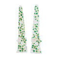 Large Ceramic Obelisks with Vine Relief (Pair)