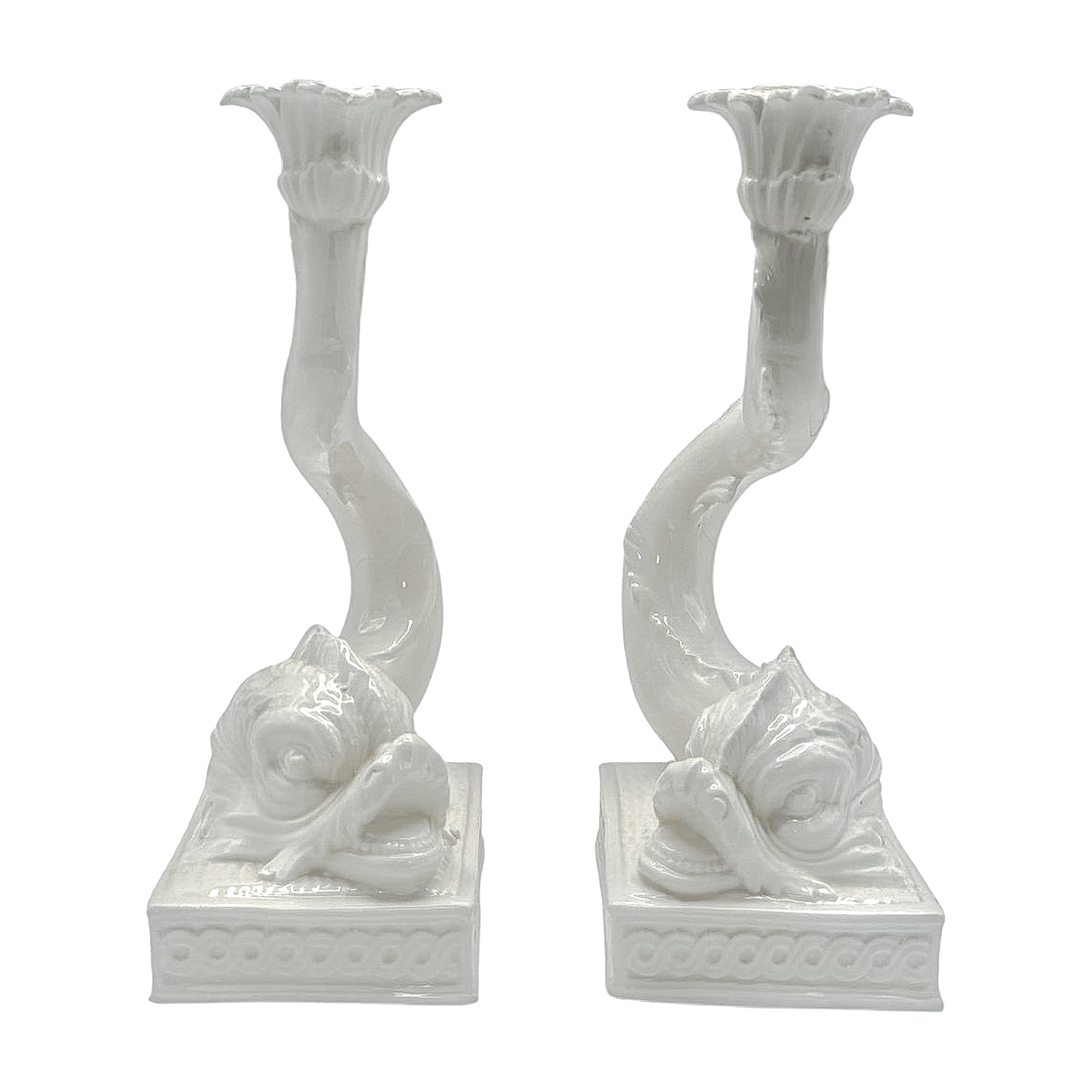 Vintage Italian Koi Candlesticks