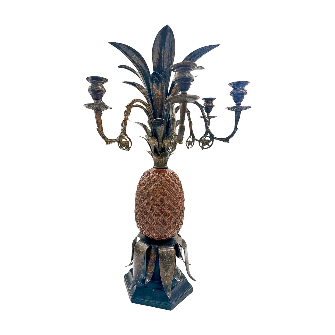 Vintage Pineapple Candelabras (Set of 2)