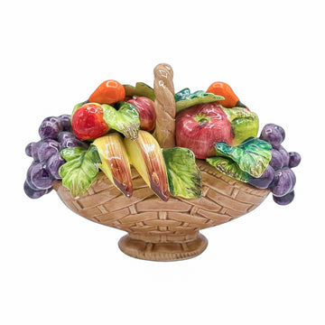 Vintage Majolica Fruit Basket