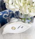 Mottahedeh White Ceramic Snail Flower Frog