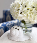 Mottahedeh White Ceramic Snail Flower Frog